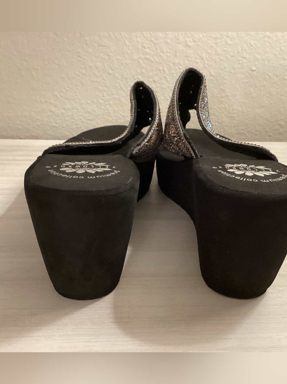 Yellow Box Womens P-oudry Embellish Wedge Platform Sandal - Size 9 - Picture 3 of 5